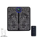 Rechargeable EMS Foot Massager Pad Remote Control Portable Muscle Stimulator Mat Foot Pain Relief Relax Tool Home Sports Fitness Vue Remote control USB Type-C