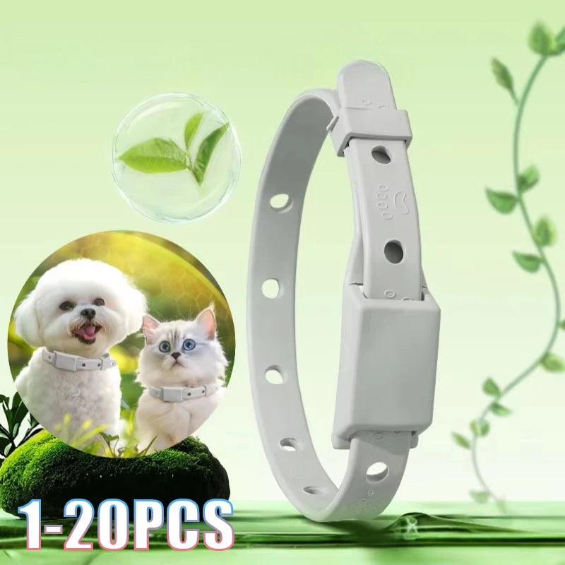 1-20PCS﻿ Ultrasonic Flea Tick Repellent Tag for Dogs Cats Chemical Free Pest Control Pendant Resistant Adjustable for Pets Vue