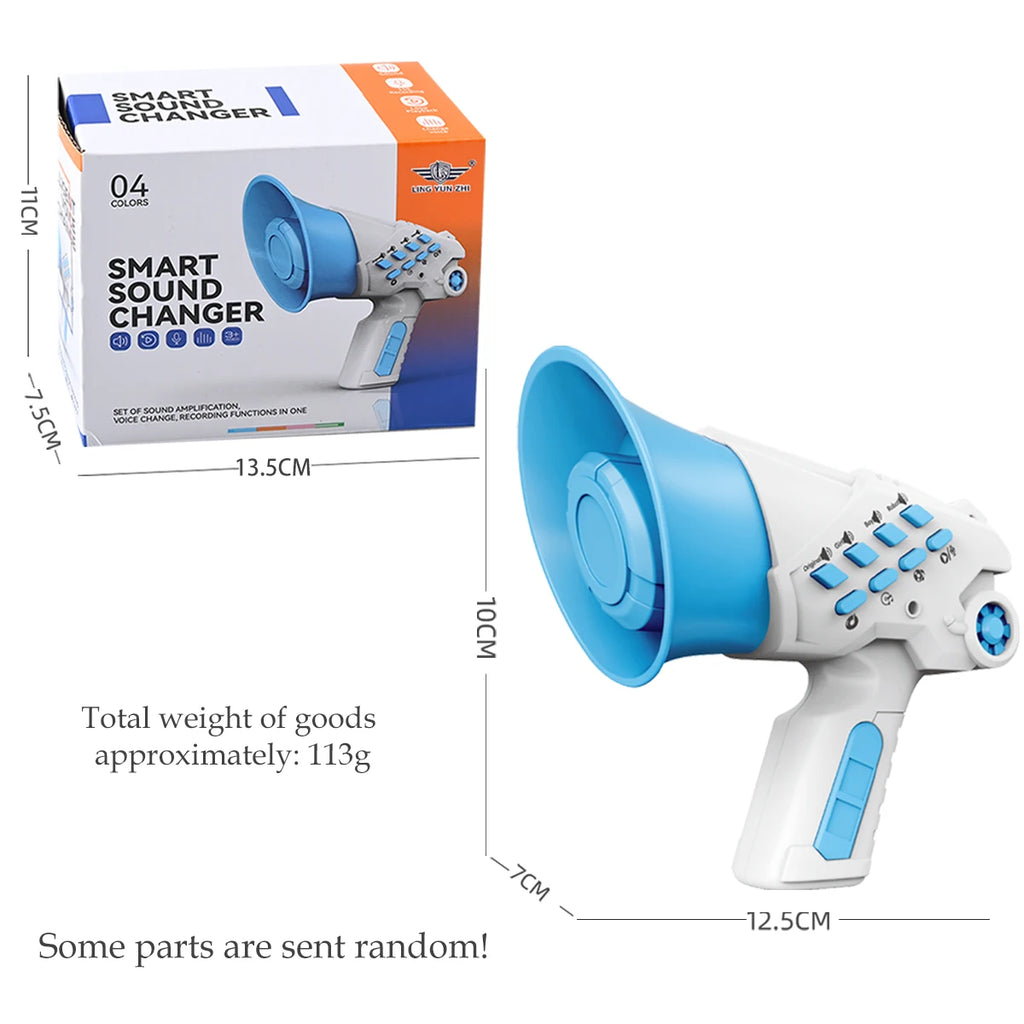 Portable Megaphone Speaker Siren Bullhorn Toys, Smart Multi Voice Changers Toy Funny Party Prank Handheld Loudspeaker Megaphone Vue