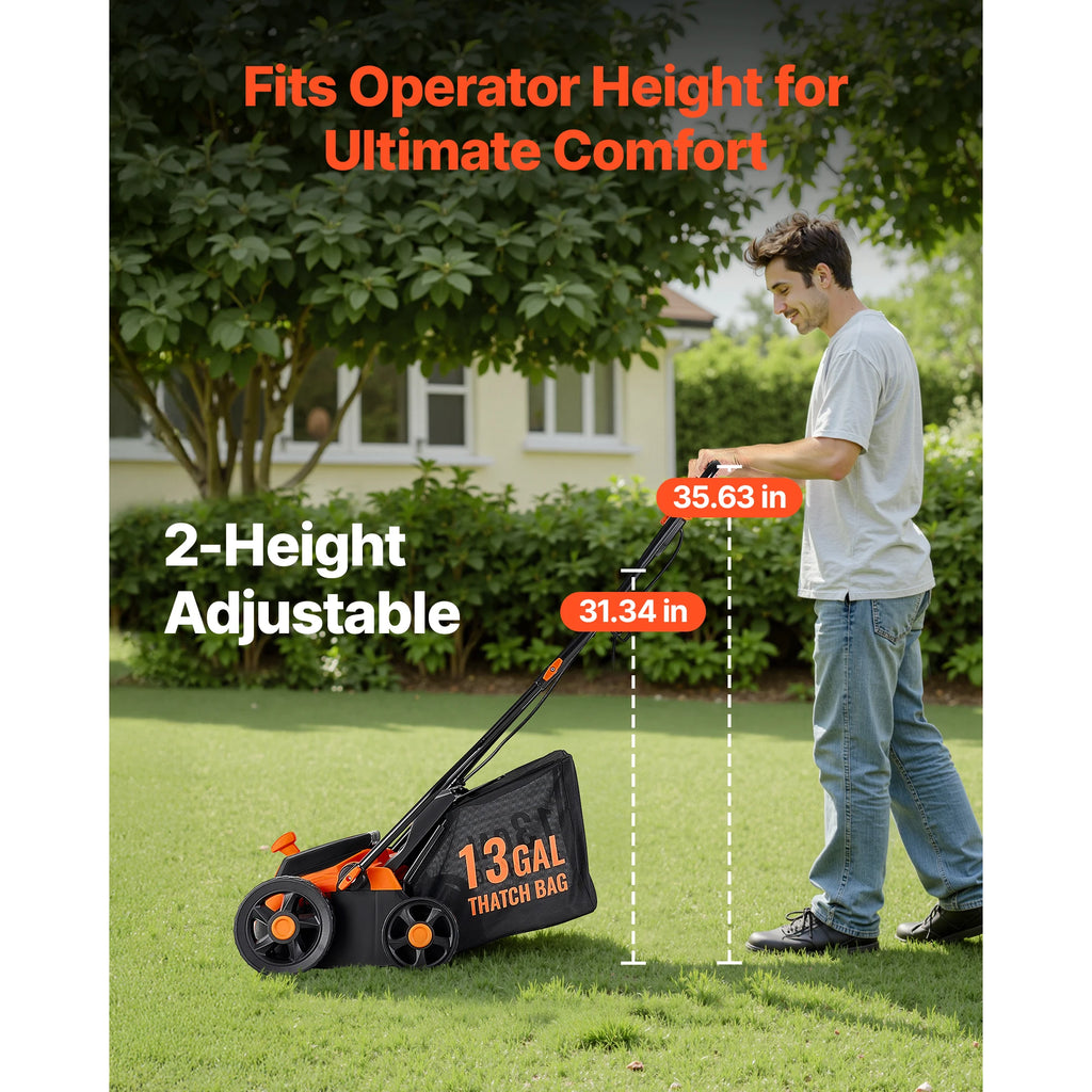 SucceBuy 2-in-1 Electric Dethatcher & Scarifier | 13"/16" Electric Lawn Dethatcher Vue