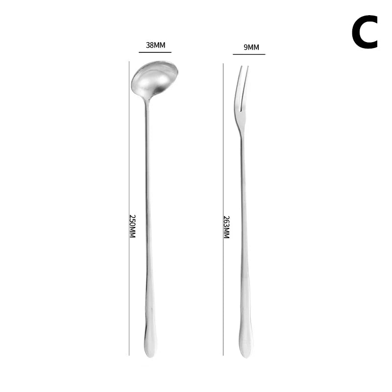 2Pcs Stainless Steel Pickle Fork Spoon Long Handle Jar Pickle Grabber Canning Fruit Fork Utensil Vue C