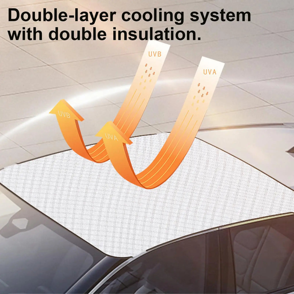 Waterproof Car Roof Cover for Snow Car Sleeping Accessories Overnight Sunroof Shade for Sedans SUVs Car Sleeping Camping Road Vue
