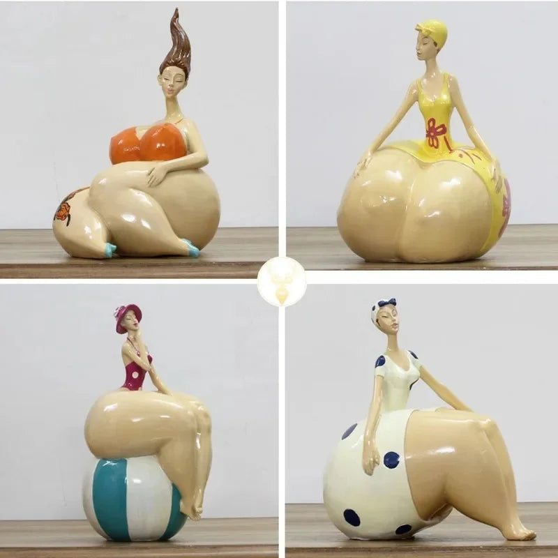 Resin Goddess Sculpture Female Figurine Modern Nordic Art Desk Statue Table Ornament Living Room Bedroom Office Shelf Decor Gift Vue