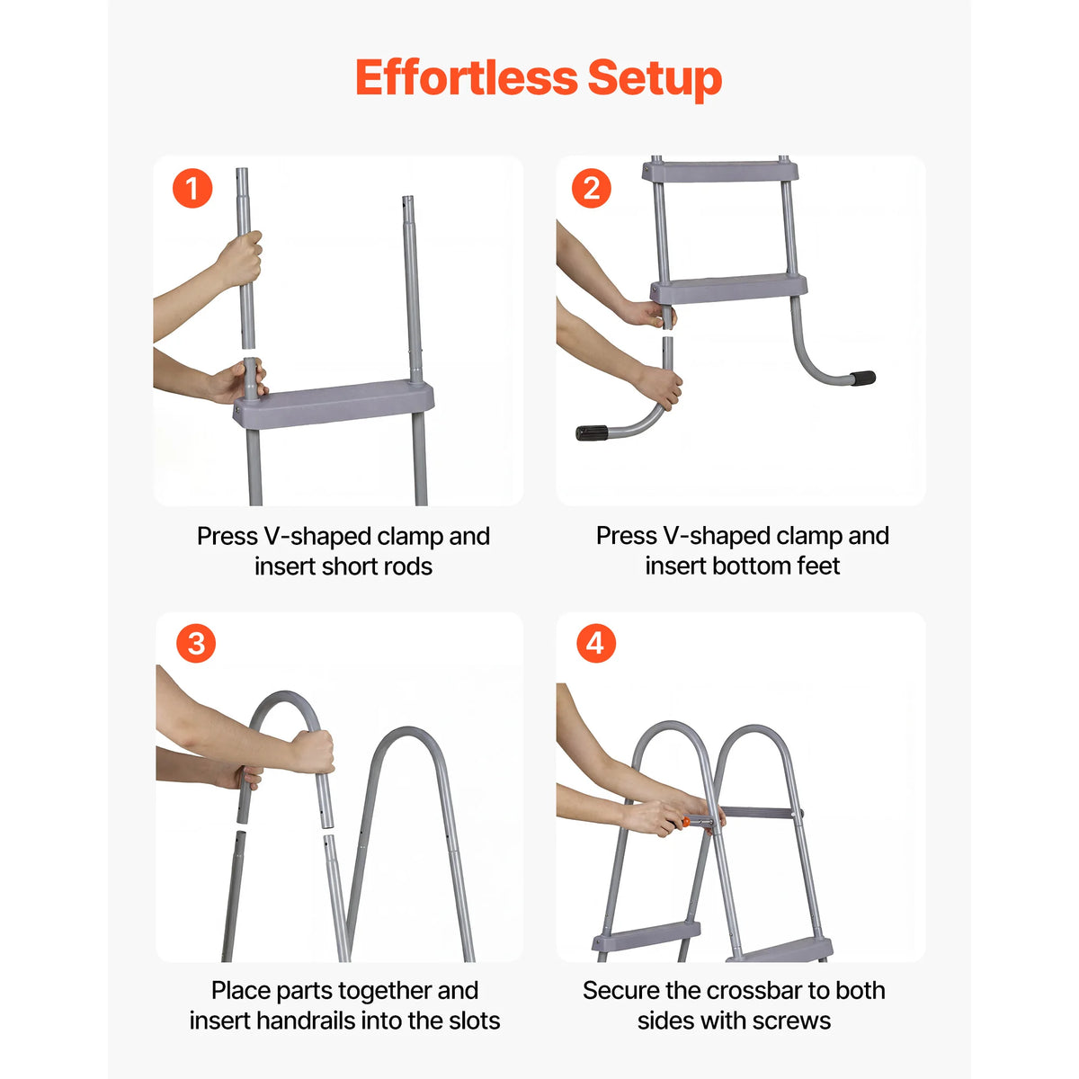 SucceBuy A-Frame Above Ground Pool Ladder | Non-Slip Steps Pool Ladder Vue