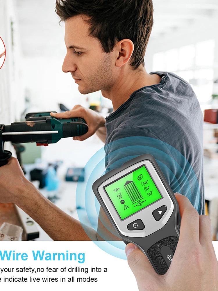 5-in-1 Stud & Metal Detector Wall Scanner | LCD Display Wall Scanner Vue