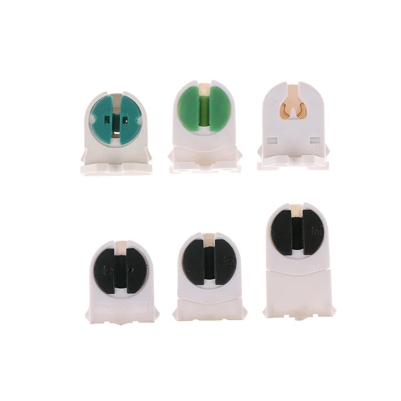 10Pcs Home T5 Light Holder G5 Base Non-Shunted Heat-Resistant Lamp Socket AC500V 2A For LED Fluorescent Light Tube Holder Vue