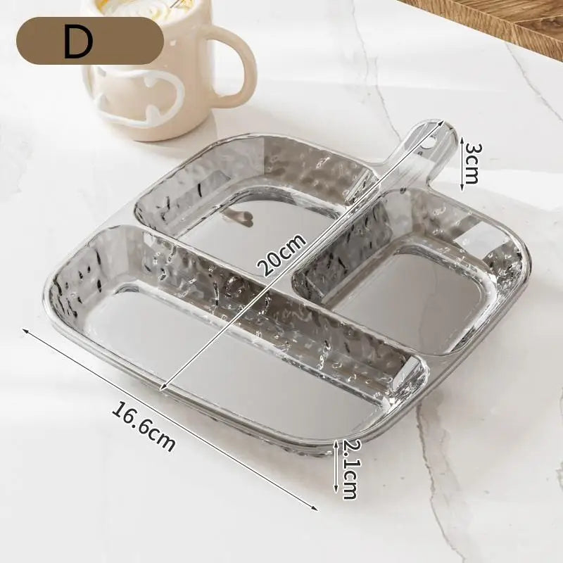 CC113 5 6 Grids Fruit Plates Dining-table Divided Seasoning Plate Vue D
