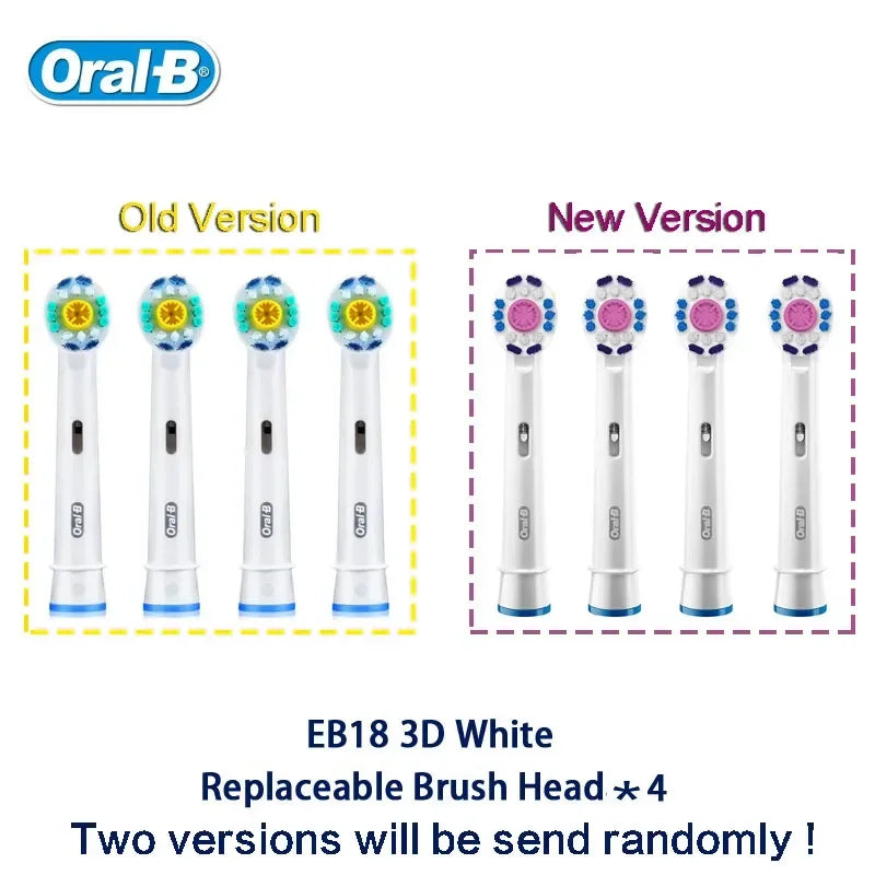 Genuine Oral-B Toothbrush Head Replaceable Brush Heads For Oral B nozzles Rotation Type Electric Toothbrush Replacement Heads Vue 4 EB18 brush heads