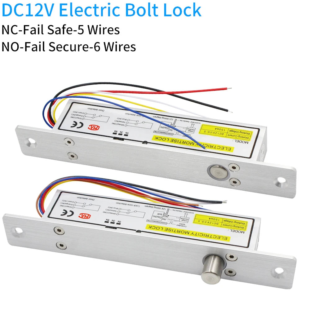 Electric Drop Bolt Mortise Door Lock Fail Safe Fail Secure Feedback For Glassdoor Lock Access Control System NC/NO Vue