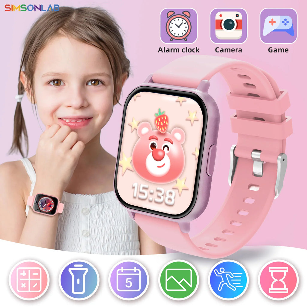 Kids Smartwatch 1.83-inch Screen Bluetooth Call/Music Camera Control Message Push 260mAh Battery Parent-child interaction Watch Vue