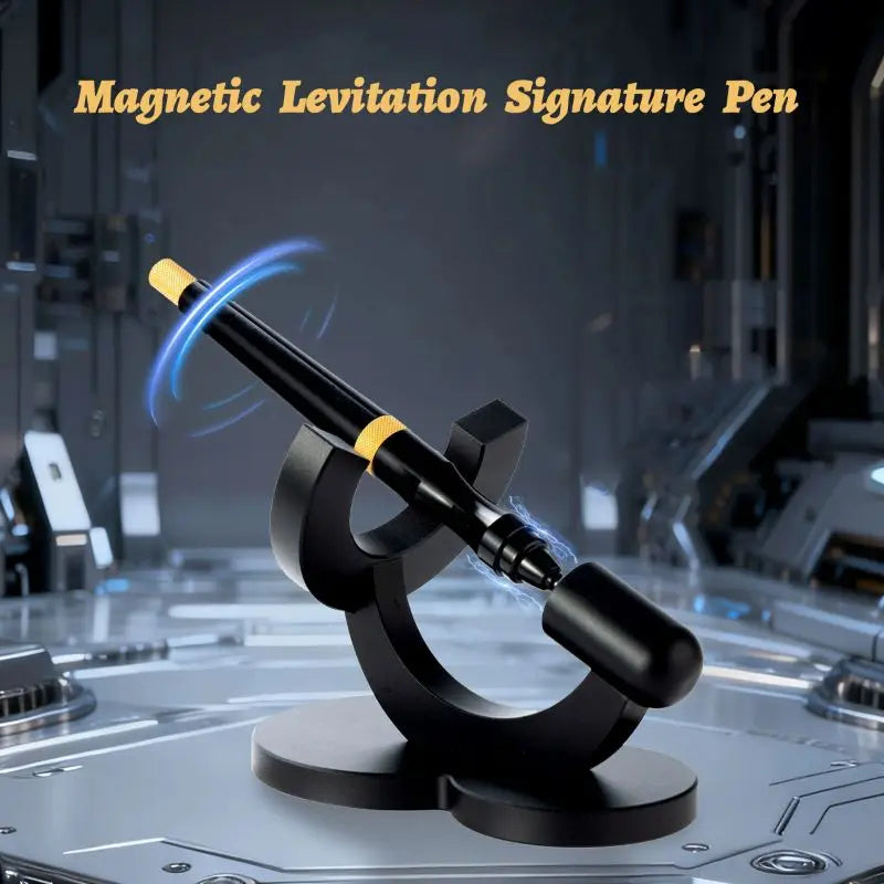 New Creative Aluminum Alloy Magnetic Levitation Self Supporting Signature Pen Swing Freely Not Fall Personalized Business Gift Vue