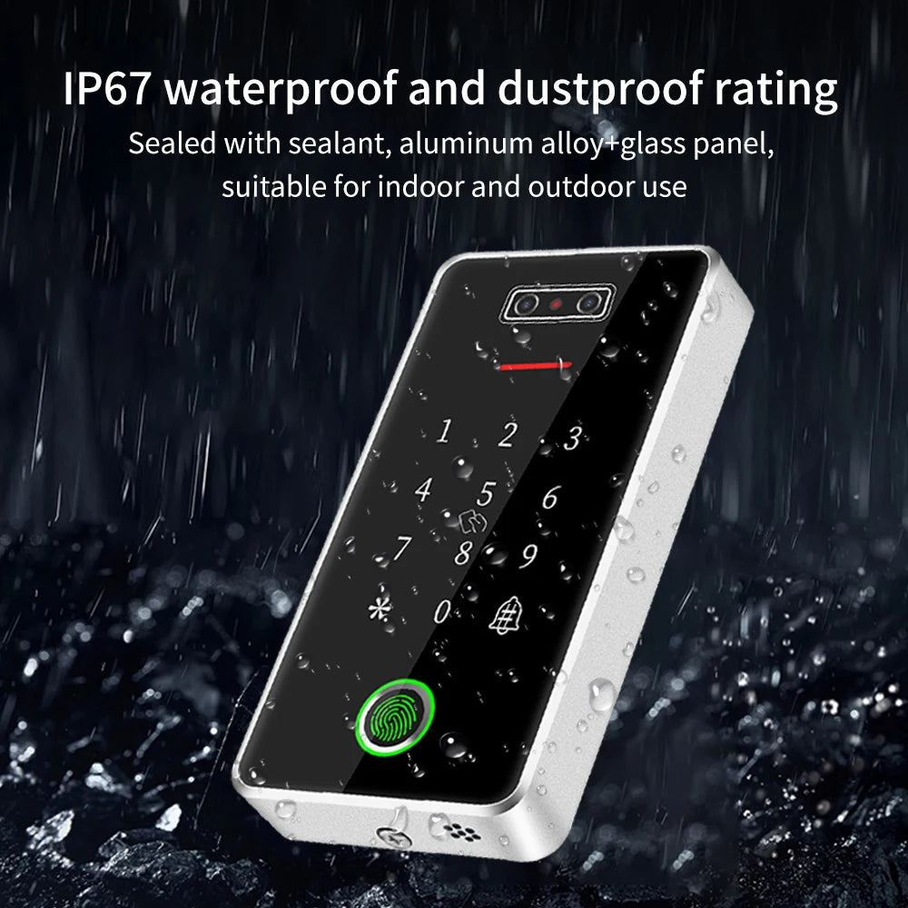 TTLOCK Biometric 100 face 100 Fingerprint Access Control Keypad supports G2 Gateway TTHotel TTRenting M1 RFID Reader Door Opener Vue
