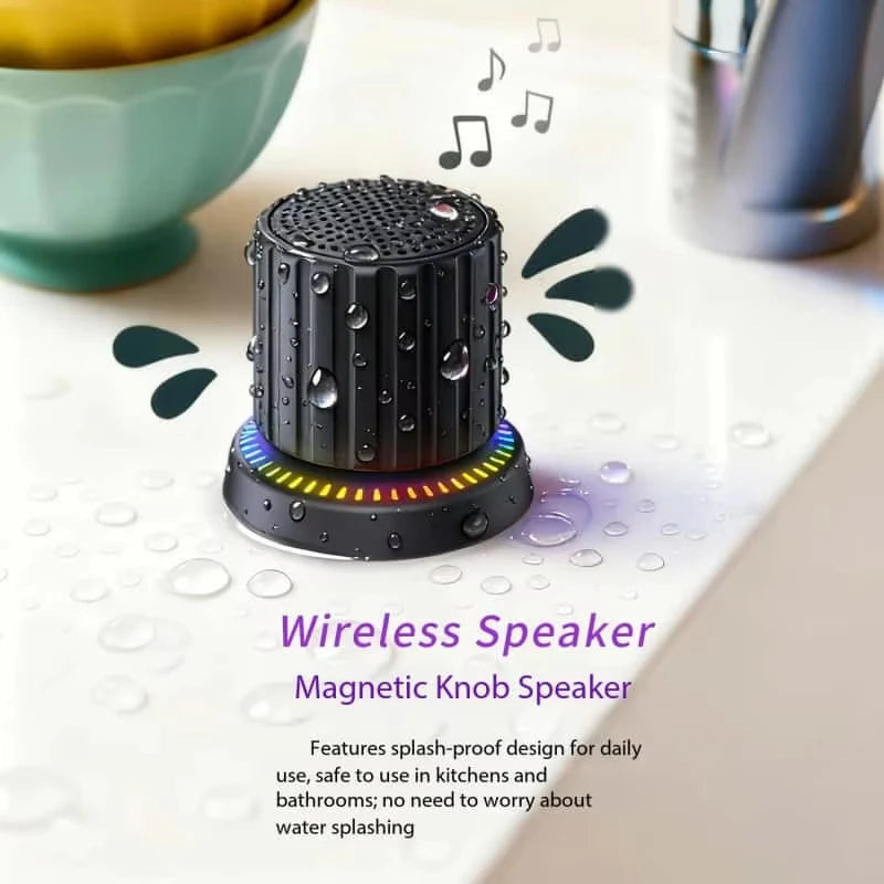 Waterproof Bluetooth Speaker With Colorful LED Lights Strong magnetic Cup Portable Mini Bluetooth Speaker Vue