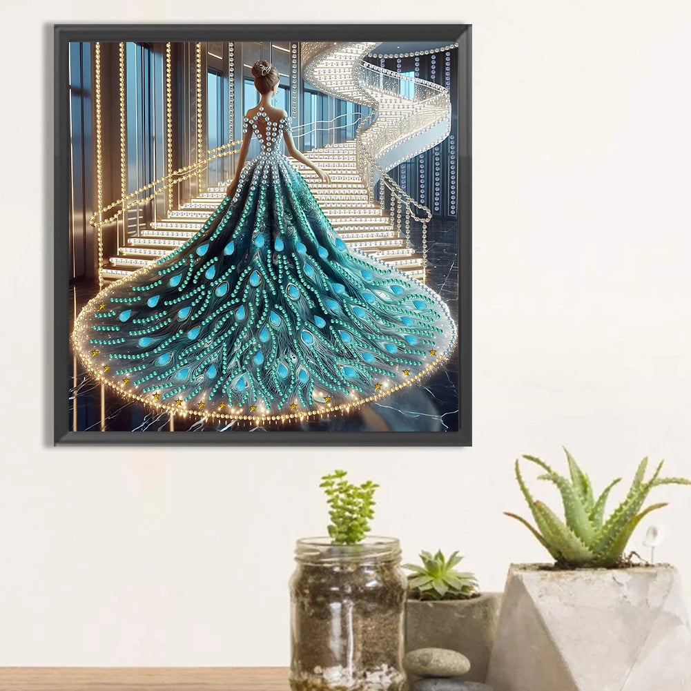 5D DIY Diamond Painting Kit – Special Shaped Girl 30x30cm Diamond Painting Kit Vue