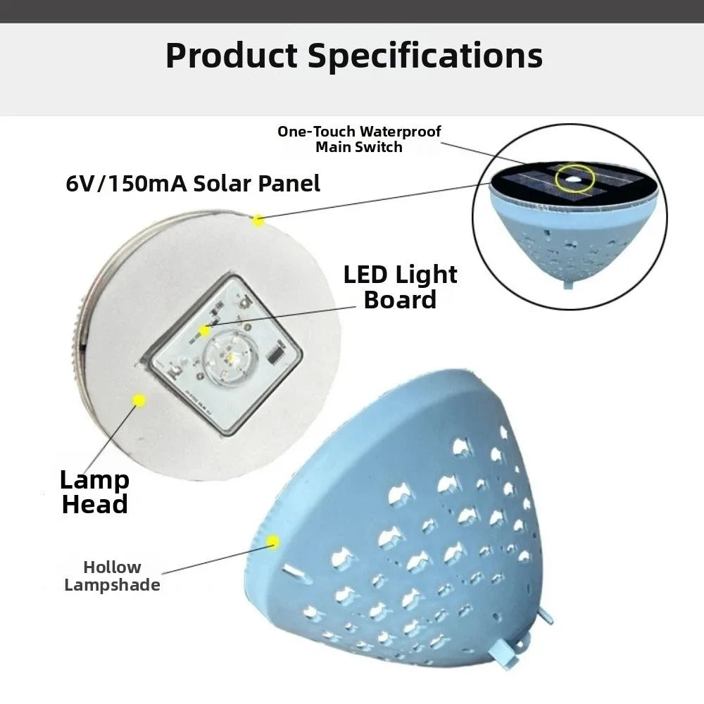 Hollowed Out Solar Floating Pool Lights Waterproof RGB Fish Projection Lamp Color Changing Energy Saving Vue
