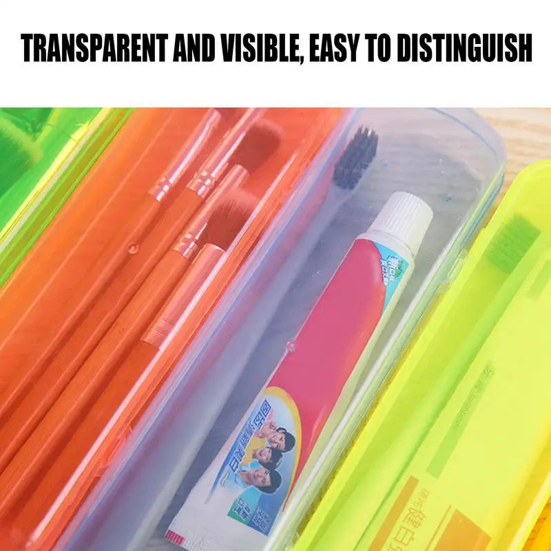 1pc Travel Toothbrush Case Portable Toothbrush Holder Leakproof Toothbrush Storage Box Travel Home Organizer for Travel Camping Vue