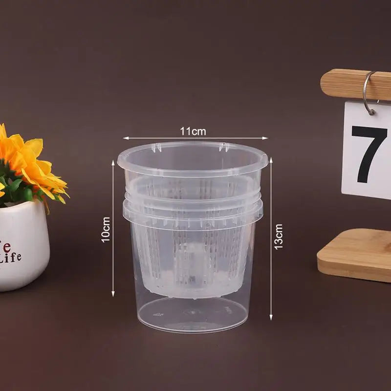 Self Watering Flowerpot Double-Layer Pots For Plants Nursery Pots With Holes Garden Automatic Absorbing Water Root Control Pots Vue Air Column 11cm