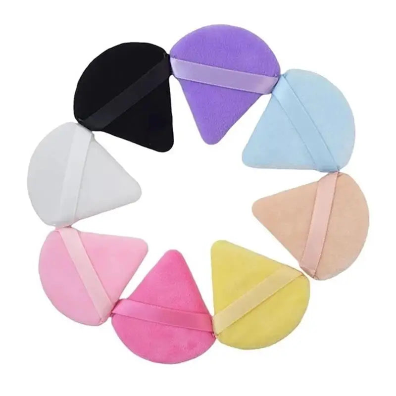 10Pcs Triangle Powder Puff Wet Dry Use For Loose Powder Liquid Cosmetic Soft Plush Powder Puff Makeup Foundation New In Trending Vue
