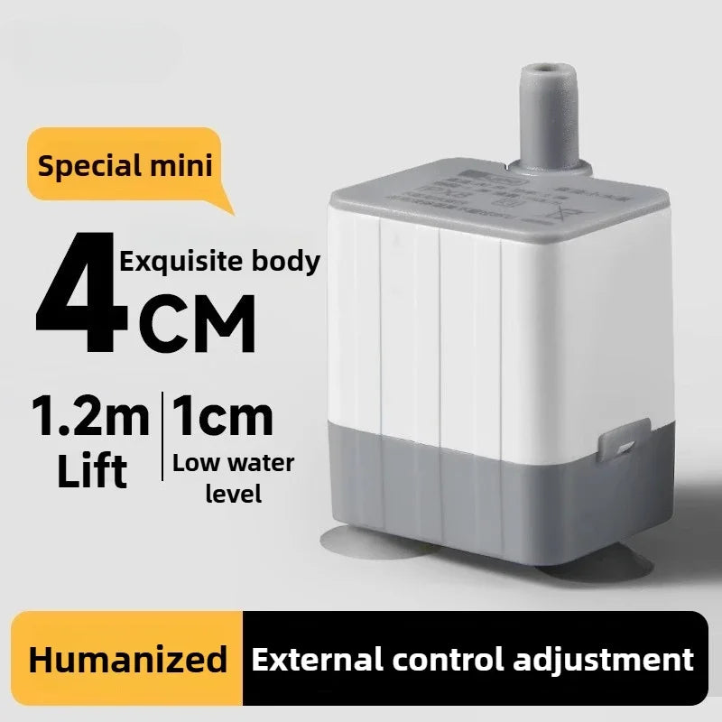Mini Aquarium Silent Dc Water Pump Turtle Tank Water Pump Filter Fishbowl Small Bottom Suction Pumps Aquariums Cleaning Quiet Vue