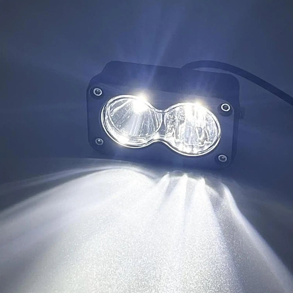 Front Bike Light 6500K Waterproof Headlight 20W Electric Bike LED Lights 3-Pin Connector for Motorcycle ATV Night Riding Outdoor Vue