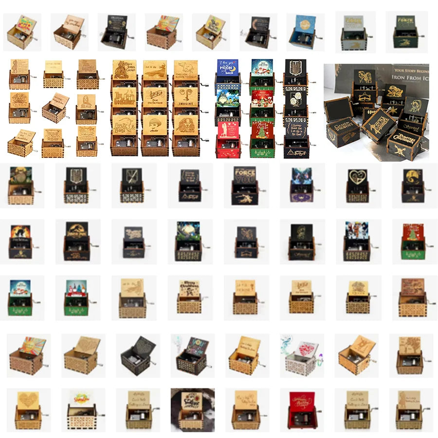 Music Boxes White Blue Black Wood You Are My Sunshine Godfather Music Box Music Theme Sleep Aid Music Blind Box Birthday Gift Vue