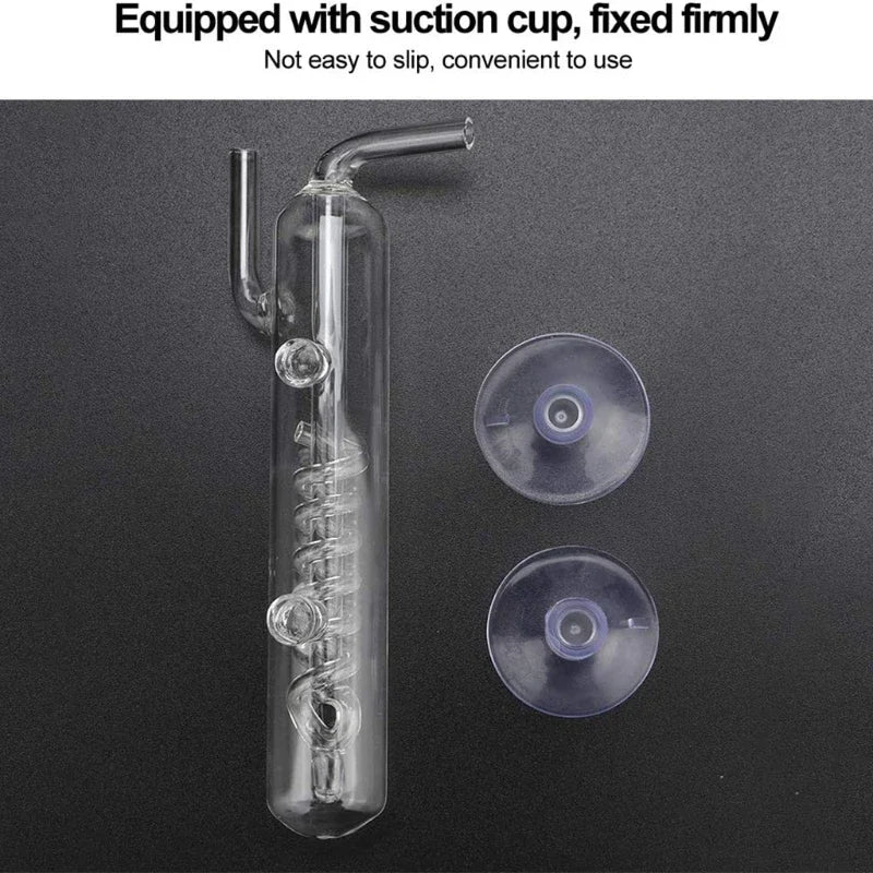 Fish Tank Spirals CO2 Diffuser Bubble Counter for Aquarium Planted for Tank High-Transparent Glass Aquarium Supply Accessories Vue