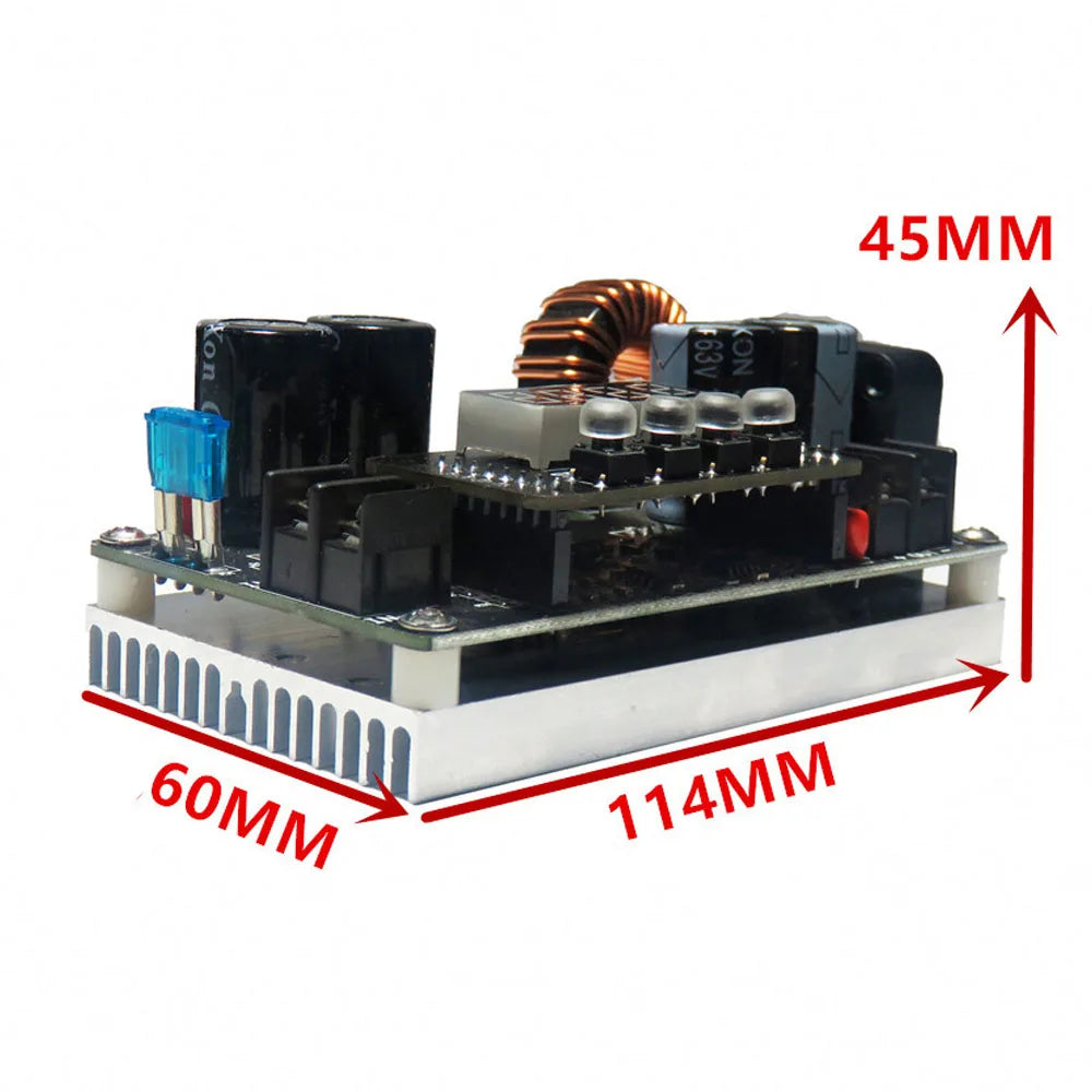 DKP6008 CNC Adjustable DC Step-down Stabilized Power Supply Module Constant Voltage and Constant Current Voltmeter with Fan Vue