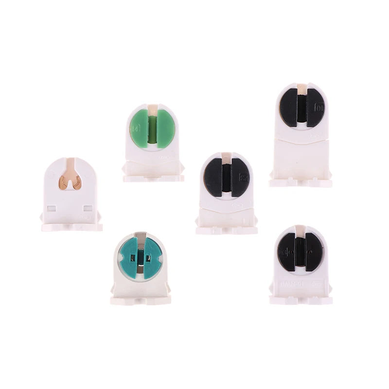 10Pcs Home T5 Light Holder G5 Base Non-Shunted Heat-Resistant Lamp Socket AC500V 2A For LED Fluorescent Light Tube Holder Vue