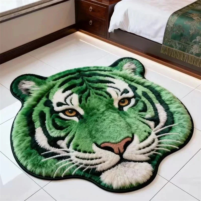 Tiger Faux Cashmere Rug Soft Plush Non Slip Absorbent Stainproof Easy Care For Bedroom Bath Entry Home For Kids Women Cozy Gift Vue