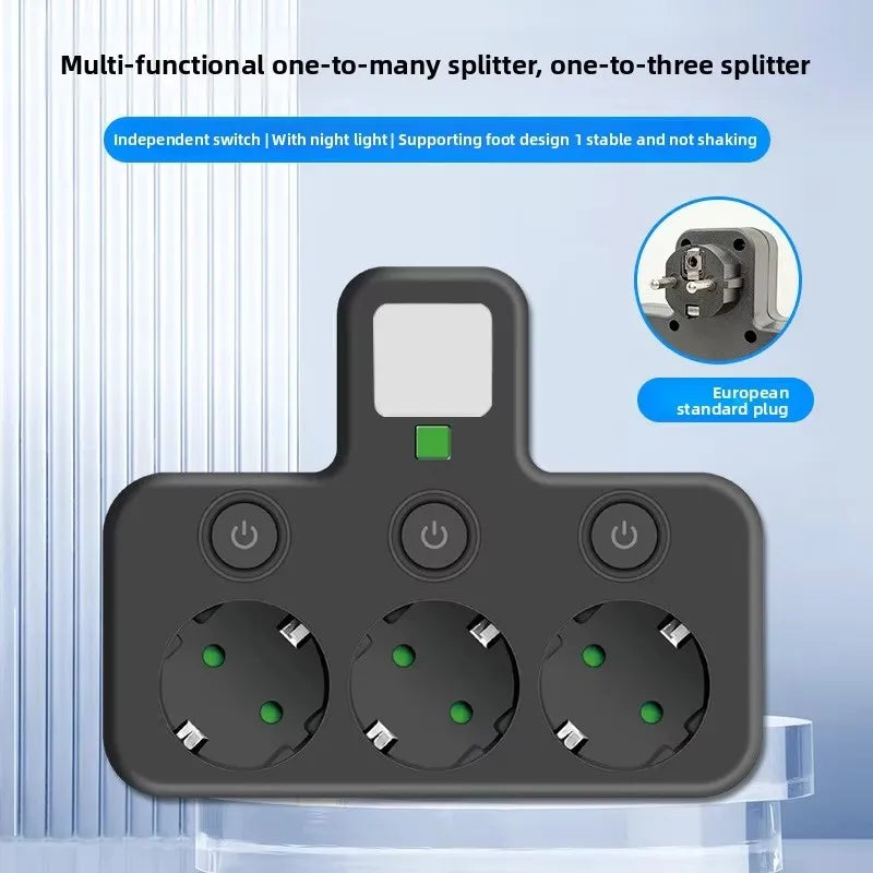 EU Plug AC Socket Power Board Multi-layer Wall Socket Universal Network Filter with Or Without USB Independent Switch Light Adap Vue
