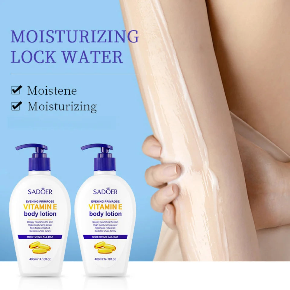 400ml Evening Primrose Vitamin E Body Lotion, Soft Texture, Easy to Absorb, Hydrating and Moisturizing, Leaves Skin Smooth and Delicate, Suitable for All Skin Types, a Regular Part of Daily Skincare Vue