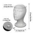 Female Styrofoam Mannequin Manikin Head Model Foam Wig Hair Glasses Display Multipurpose Faceless Cosmetics Display Stand Vue C