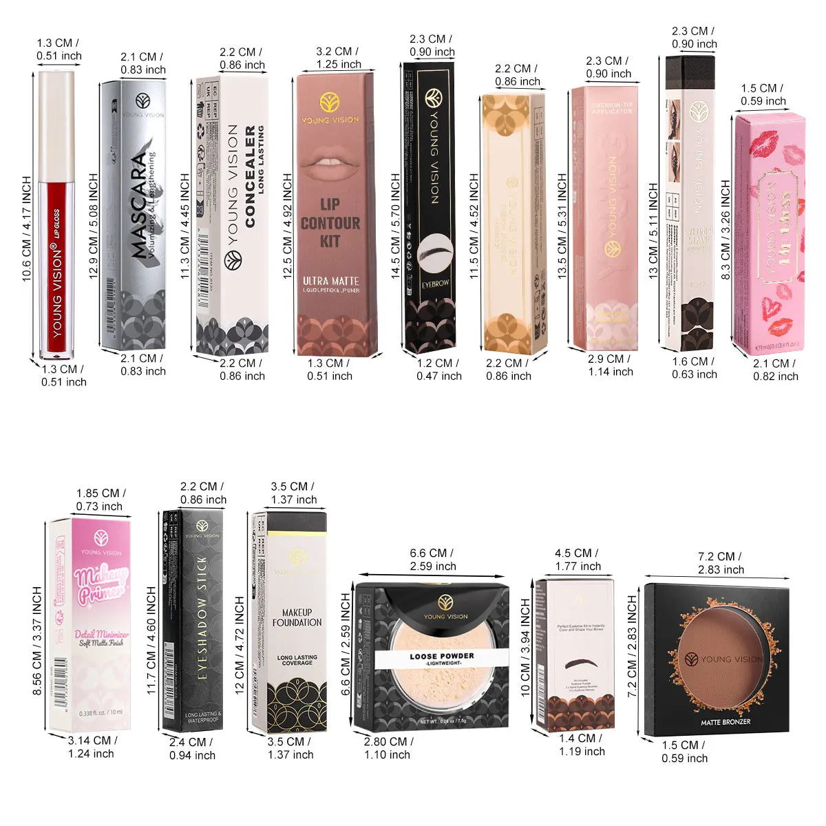 Woman makeup 6-Color Matte Bronze Powder Velvety Smooth Natural Setting Powder Makeup Vue