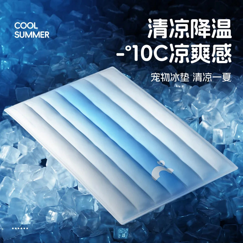 Cooling Foldable Portable Breathable Pet Mat Pad Cooling Gel Ice Bed Sofa Cushion Washable For Small Medium Dog Cat Corgi Summer Vue