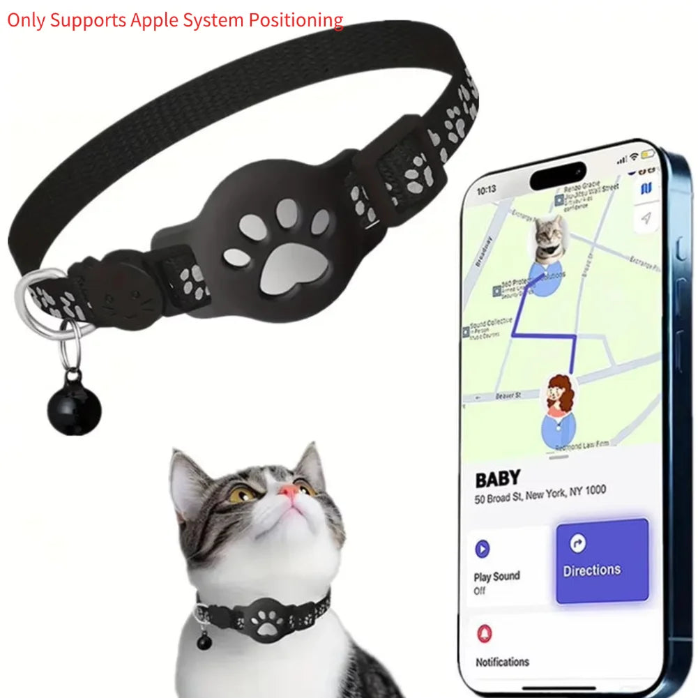 GPS Cat Collar With Real Time Tracking Lightweight & Adjustable Reflective Strips For Night Safety Enhance Pet Safety Vue