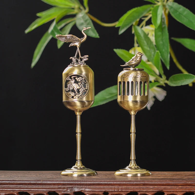 Magpie Hollow Lamp Backflow Incense Holder Sandalwood Fragrance Censer Retro Home Tea House Decor Vue
