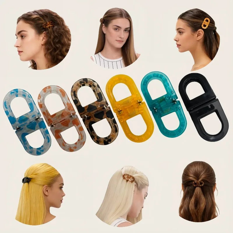 Strong Magnetic Hair Clips for Women - Easy Wear Non-Slip Solid Color Barrettes, Fashion Sweet Hair Accessories (Gift Set) Vue