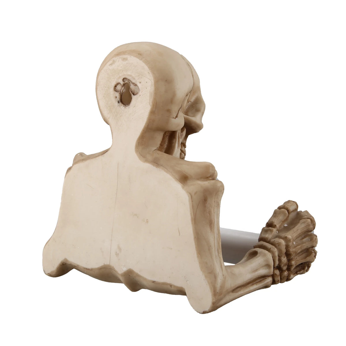 ABKW-Creative Skull Toilet Paper Holder Wall Mounted Toilet Paper Storage Box Bathroom Storage Box Vue white