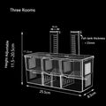 Acrylic Highly Transparent Aquarium Fish Breeding Isolation Box Fish Tank Aquarium Breeder Double Guppies Hatching Incubator Vue Three rooms