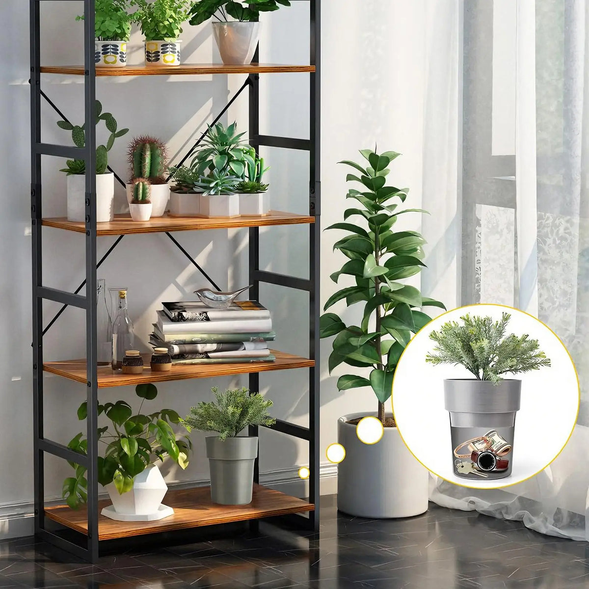Flower Pot Safe Realistic Money Storage Safe Box Flower Pot Containers for Valuables Money Keys Watches Garden Travel Dorm Yard Vue