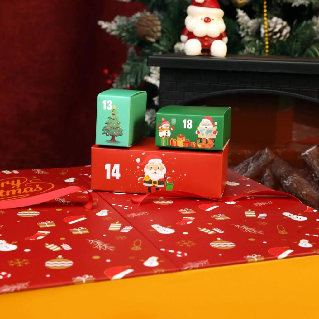 Blank Cardboard Advent Calendar Boxes - 24 Days Foldable DIY Christmas Countdown Calendar for Kids to Fill with Candy, Toys Vue
