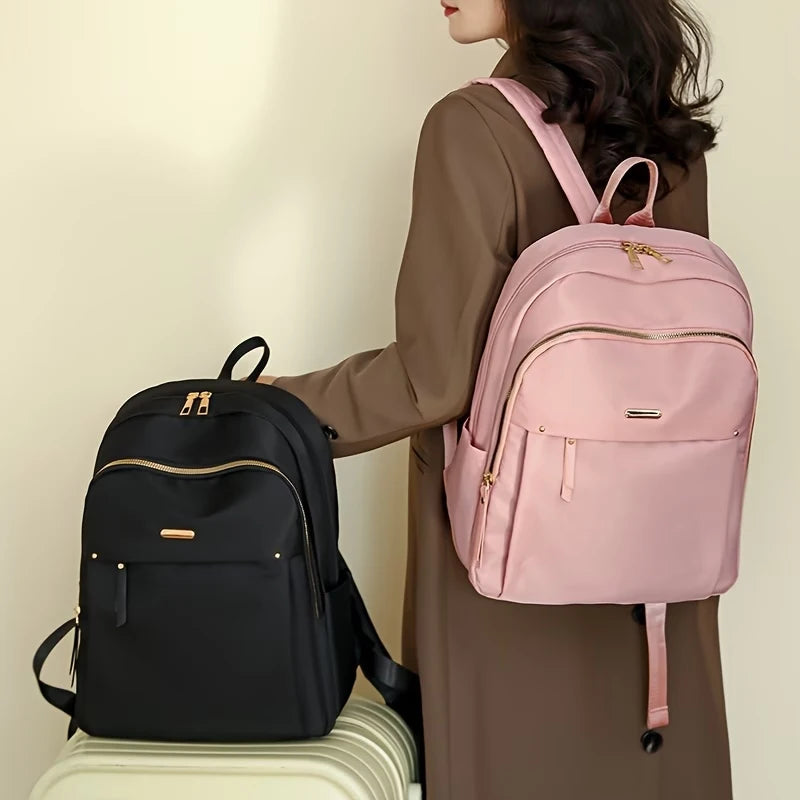 Waterproof Nylon Backpack Women Lightweight School Multi-pocket