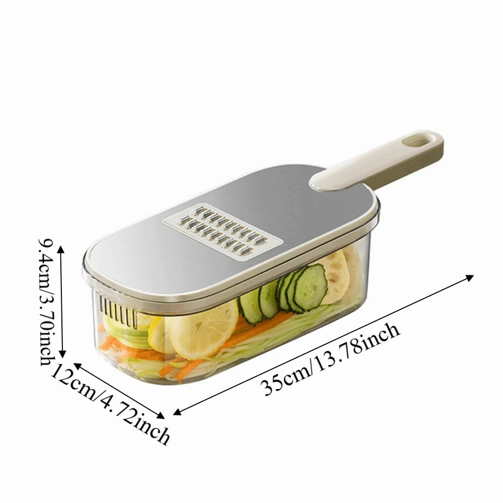 Space Saving Handheld Multifunctional Vegetable Slicer Plastic Safety Vegetable Cutter Effortless Food Processor Fast Chopper Vue