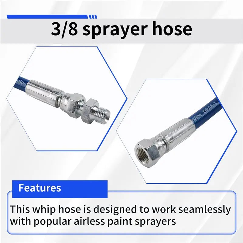 ABKW-Paint Gun Hose,20 Inch Compatible With Graco 390 395 490 495 Airless Sprayer Whip Hose Vue