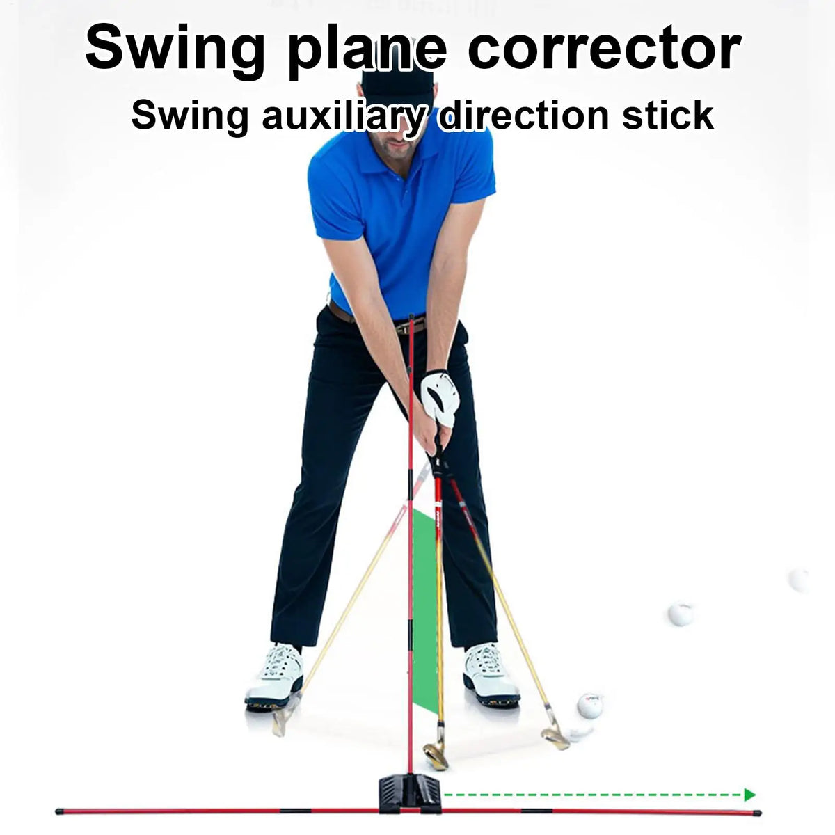 Golf Alignment Stick Holder Swing Practice Plate Trainer Golf Swing Alignment Rod Swing Angle Adjustment P osture Correction Aid Vue