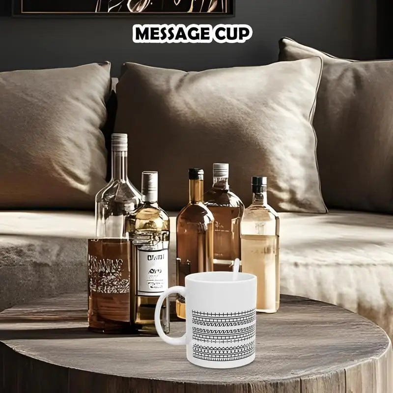 10oz Coffee Mug with Handle Tea Cup Novelty Microwave-Safe Coffee Cup Ceramic Drinking Cup Desktop Ornament for Water Milk Tea Vue