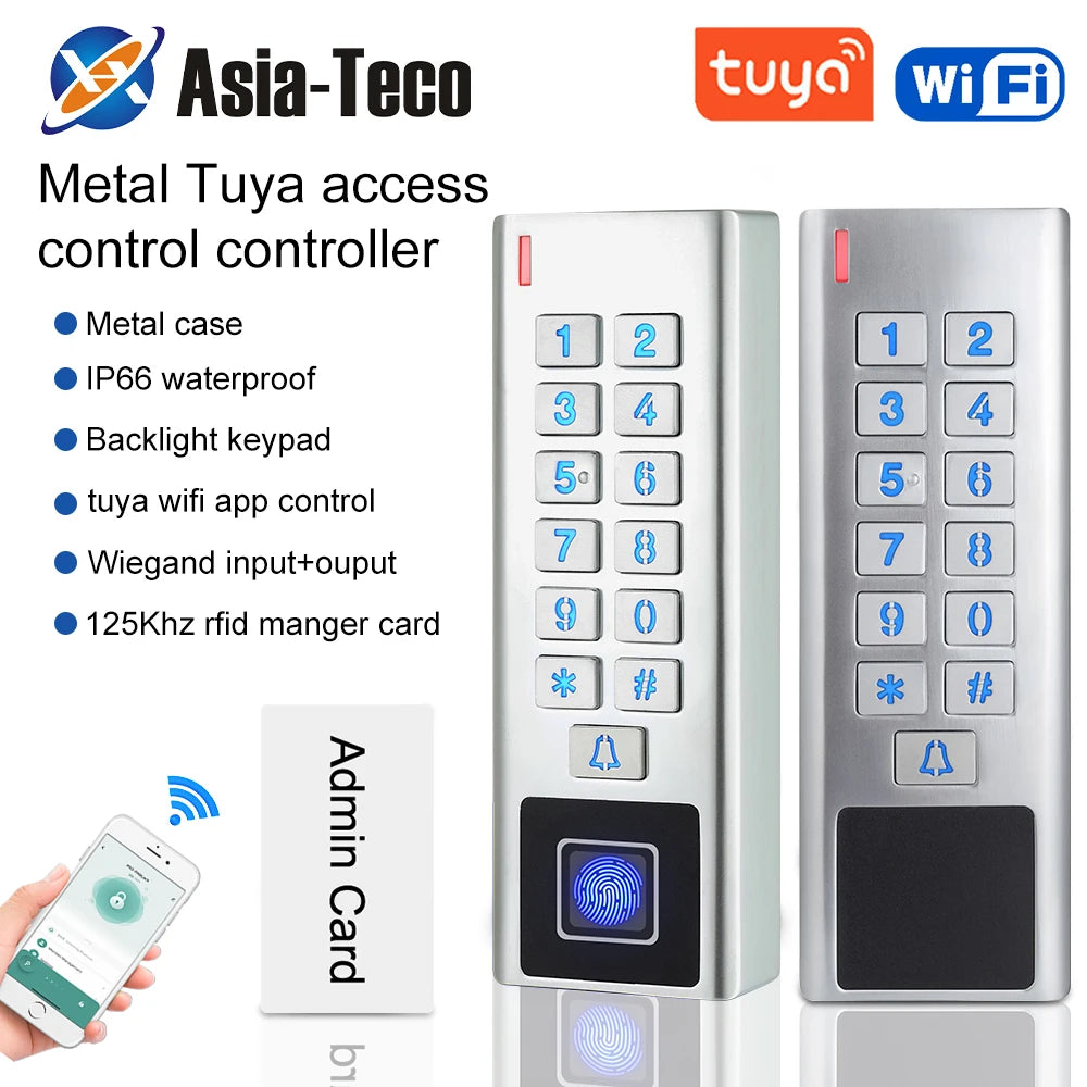 RFID Tuya APP Fingerprint Access Control System Door Bell Lock Keyboard Electronic Wifi Gate Opener Keypad Magnetic Biometric Vue