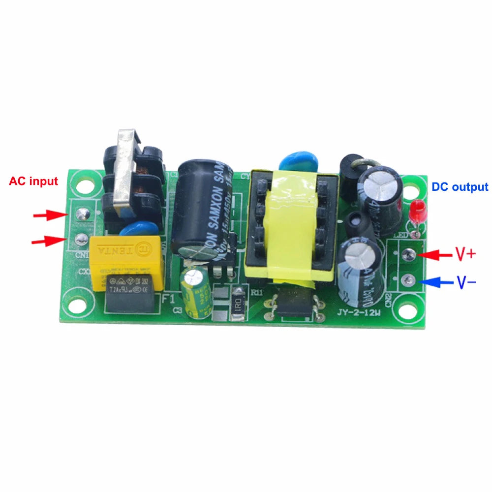 AC/DC-DC Converter Buck Switching Power Supply Board 10W/12W AC85-265V to DC5V/12V/24V Step-down Isolate Power Supply Module Vue