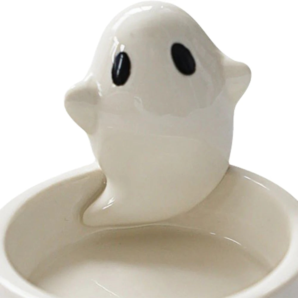 Ceramic Ghost Tealight Candle Holder | Halloween Decor Tealight Candle Holder Vue