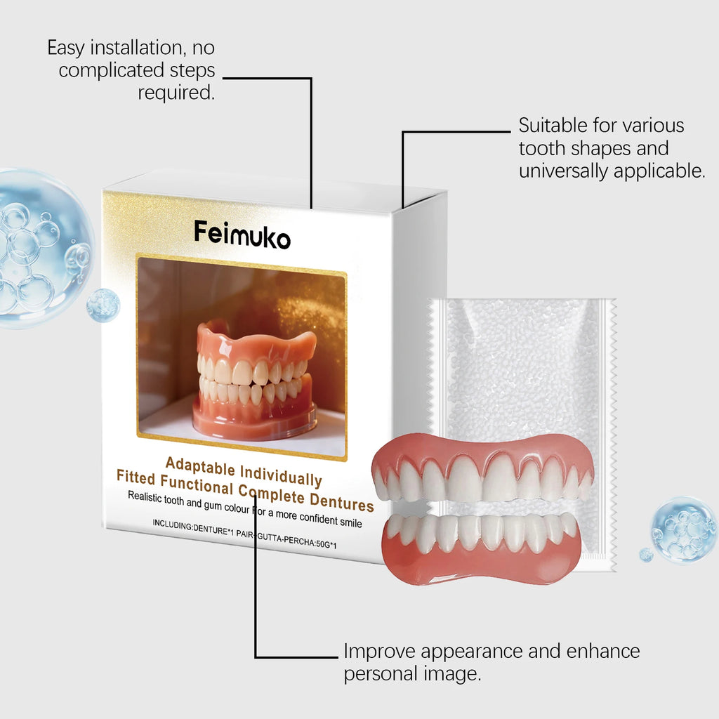 Premium Denture Cosmetic Kit - Boost Smile Beauty, Skin-Friendly Material Confident Smile for Any Occasion Vue
